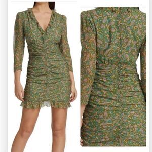 VERONICA BEARD Shala silk Paisley Mini dress Size 10 NWT $595